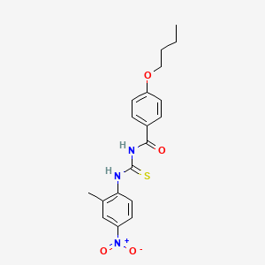 molecular formula C19H21N3O4S B3935492 4-butoxy-N-{[(2-methyl-4-nitrophenyl)amino]carbonothioyl}benzamide 