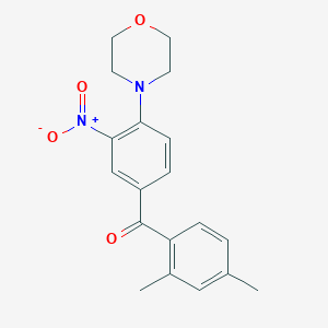 molecular formula C19H20N2O4 B3935493 (2,4-dimethylphenyl)[4-(4-morpholinyl)-3-nitrophenyl]methanone 