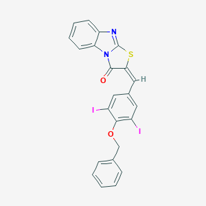 2-[4-(benzyloxy)-3,5-diiodobenzylidene][1,3]thiazolo[3,2-a]benzimidazol-3(2H)-one