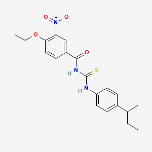 molecular formula C20H23N3O4S B3935529 N-{[(4-sec-butylphenyl)amino]carbonothioyl}-4-ethoxy-3-nitrobenzamide 