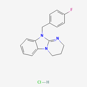 molecular formula C17H17ClFN3 B3935547 10-(4-fluorobenzyl)-2,3,4,10-tetrahydropyrimido[1,2-a]benzimidazole hydrochloride 