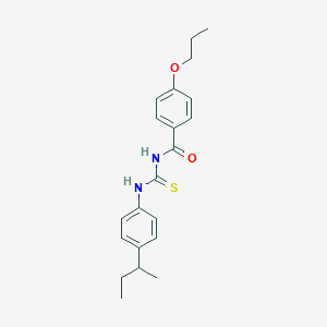 molecular formula C21H26N2O2S B3935552 N-{[(4-sec-butylphenyl)amino]carbonothioyl}-4-propoxybenzamide 