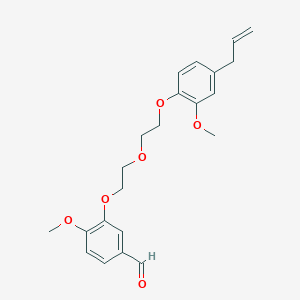 molecular formula C22H26O6 B3935555 3-{2-[2-(4-allyl-2-methoxyphenoxy)ethoxy]ethoxy}-4-methoxybenzaldehyde 