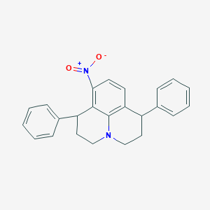 molecular formula C24H22N2O2 B393556 8-nitro-1,7-diphenyl-2,3,6,7-tetrahydro-1H,5H-pyrido[3,2,1-ij]quinoline 