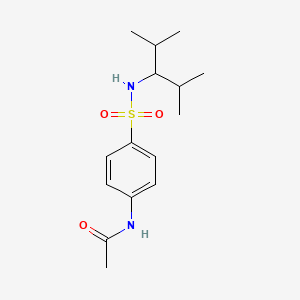 molecular formula C15H24N2O3S B3935560 N-(4-{[(1-isopropyl-2-methylpropyl)amino]sulfonyl}phenyl)acetamide 