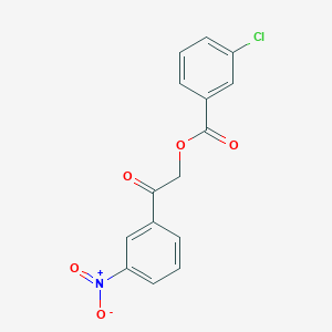 molecular formula C15H10ClNO5 B3935567 2-(3-nitrophenyl)-2-oxoethyl 3-chlorobenzoate 