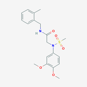 molecular formula C19H24N2O5S B3935592 N~2~-(3,4-dimethoxyphenyl)-N~1~-(2-methylbenzyl)-N~2~-(methylsulfonyl)glycinamide 