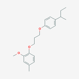 molecular formula C21H28O3 B3935597 1-[3-(4-sec-butylphenoxy)propoxy]-2-methoxy-4-methylbenzene 