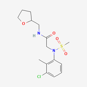 N~2~-(3-chloro-2-methylphenyl)-N~2~-(methylsulfonyl)-N~1~-(tetrahydro-2-furanylmethyl)glycinamide