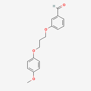 molecular formula C17H18O4 B3935616 3-[3-(4-methoxyphenoxy)propoxy]benzaldehyde 