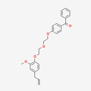 molecular formula C27H28O5 B3935622 (4-{2-[2-(4-allyl-2-methoxyphenoxy)ethoxy]ethoxy}phenyl)(phenyl)methanone 