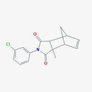 molecular formula C16H14ClNO2 B393563 2-(3-chlorophenyl)-3a-methyl-3a,4,7,7a-tetrahydro-1H-4,7-methanoisoindole-1,3(2H)-dione 