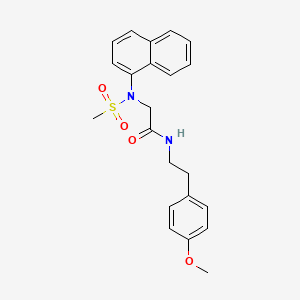 molecular formula C22H24N2O4S B3935641 N~1~-[2-(4-methoxyphenyl)ethyl]-N~2~-(methylsulfonyl)-N~2~-1-naphthylglycinamide 