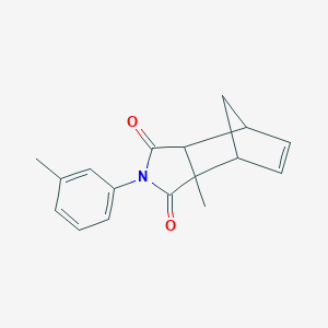 molecular formula C17H17NO2 B393565 3a-methyl-2-(3-methylphenyl)-3a,4,7,7a-tetrahydro-1H-4,7-methanoisoindole-1,3(2H)-dione 