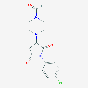 molecular formula C15H16ClN3O3 B393567 4-[1-(4-Chlorophenyl)-2,5-dioxo-3-pyrrolidinyl]-1-piperazinecarbaldehyde CAS No. 311793-29-0
