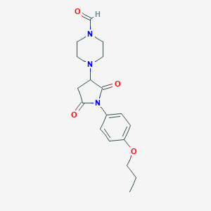 4-[2,5-Dioxo-1-(4-propoxyphenyl)-3-pyrrolidinyl]-1-piperazinecarbaldehyde