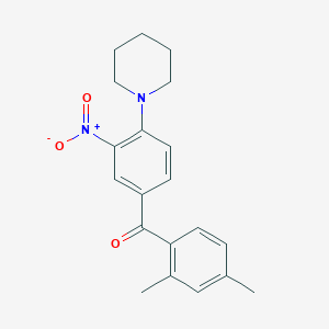 (2,4-dimethylphenyl)[3-nitro-4-(1-piperidinyl)phenyl]methanone