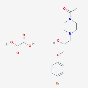 molecular formula C17H23BrN2O7 B3935712 1-(4-acetyl-1-piperazinyl)-3-(4-bromophenoxy)-2-propanol ethanedioate (salt) 