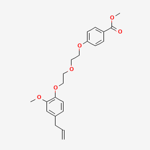 molecular formula C22H26O6 B3935764 methyl 4-{2-[2-(4-allyl-2-methoxyphenoxy)ethoxy]ethoxy}benzoate 