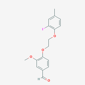 molecular formula C17H17IO4 B3935795 4-[2-(2-iodo-4-methylphenoxy)ethoxy]-3-methoxybenzaldehyde 