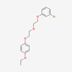 molecular formula C18H21BrO4 B3935796 1-bromo-3-{2-[2-(4-ethoxyphenoxy)ethoxy]ethoxy}benzene 