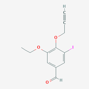 molecular formula C12H11IO3 B3935811 3-ethoxy-5-iodo-4-(2-propyn-1-yloxy)benzaldehyde 