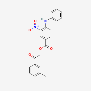 molecular formula C23H20N2O5 B3935815 2-(3,4-dimethylphenyl)-2-oxoethyl 4-anilino-3-nitrobenzoate 