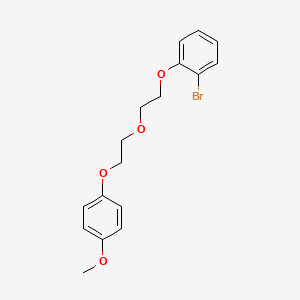 molecular formula C17H19BrO4 B3935847 1-bromo-2-{2-[2-(4-methoxyphenoxy)ethoxy]ethoxy}benzene 