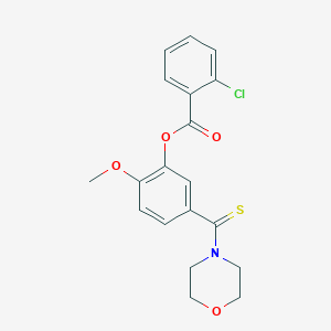 2-Chloro-benzoic acid 2-methoxy-5-(morpholine-4-carbothioyl)-phenyl ester