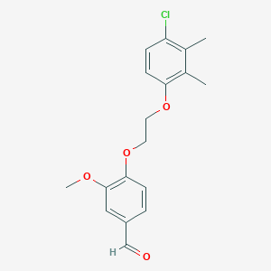 molecular formula C18H19ClO4 B3935899 4-[2-(4-chloro-2,3-dimethylphenoxy)ethoxy]-3-methoxybenzaldehyde 