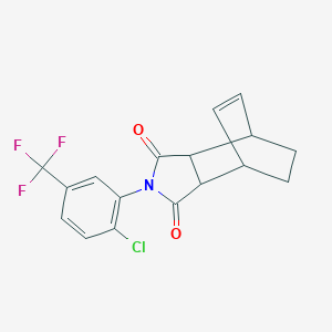 molecular formula C17H13ClF3NO2 B393591 2-[2-chloro-5-(trifluoromethyl)phenyl]-3a,4,7,7a-tetrahydro-1H-4,7-ethanoisoindole-1,3(2H)-dione 