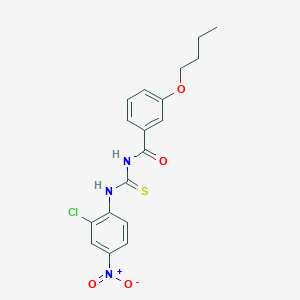molecular formula C18H18ClN3O4S B3935926 3-butoxy-N-{[(2-chloro-4-nitrophenyl)amino]carbonothioyl}benzamide 