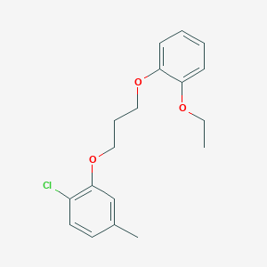 molecular formula C18H21ClO3 B3935928 1-chloro-2-[3-(2-ethoxyphenoxy)propoxy]-4-methylbenzene 