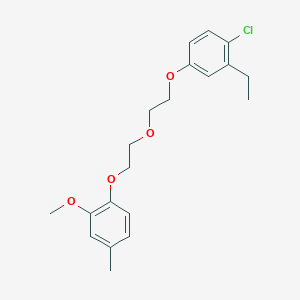 molecular formula C20H25ClO4 B3935959 1-chloro-2-ethyl-4-{2-[2-(2-methoxy-4-methylphenoxy)ethoxy]ethoxy}benzene 