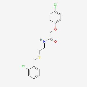 molecular formula C17H17Cl2NO2S B3935982 N-{2-[(2-chlorobenzyl)thio]ethyl}-2-(4-chlorophenoxy)acetamide 