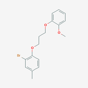 molecular formula C17H19BrO3 B3935999 2-bromo-1-[3-(2-methoxyphenoxy)propoxy]-4-methylbenzene 