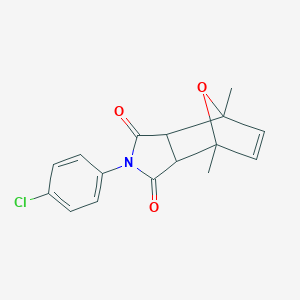 molecular formula C16H14ClNO3 B393600 2-(4-chlorophenyl)-4,7-dimethyl-3a,4,7,7a-tetrahydro-1H-4,7-epoxyisoindole-1,3(2H)-dione 