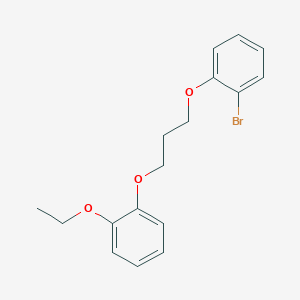 molecular formula C17H19BrO3 B3936004 1-bromo-2-[3-(2-ethoxyphenoxy)propoxy]benzene 