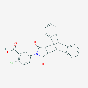 molecular formula C25H16ClNO4 B393603 2-Chloro-5-(16,18-dioxo-17-azapentacyclo[6.6.5.0~2,7~.0~9,14~.0~15,19~]nonadeca-2,4,6,9,11,13-hexaen-17-yl)benzoic acid 