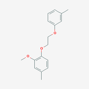 molecular formula C17H20O3 B3936057 2-methoxy-4-methyl-1-[2-(3-methylphenoxy)ethoxy]benzene 