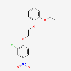 molecular formula C16H16ClNO5 B3936062 2-chloro-1-[2-(2-ethoxyphenoxy)ethoxy]-4-nitrobenzene 