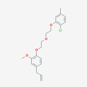 molecular formula C21H25ClO4 B3936070 4-allyl-1-{2-[2-(2-chloro-5-methylphenoxy)ethoxy]ethoxy}-2-methoxybenzene 
