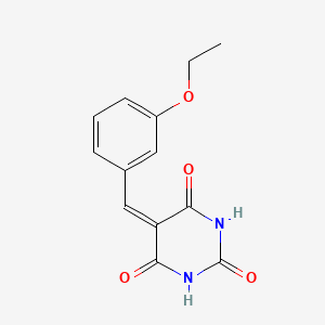 molecular formula C13H12N2O4 B3936094 5-(3-ethoxybenzylidene)-2,4,6(1H,3H,5H)-pyrimidinetrione 