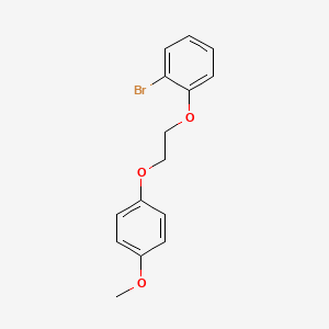 molecular formula C15H15BrO3 B3936119 1-bromo-2-[2-(4-methoxyphenoxy)ethoxy]benzene CAS No. 6469-31-4