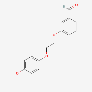 molecular formula C16H16O4 B3936120 3-[2-(4-methoxyphenoxy)ethoxy]benzaldehyde CAS No. 400741-50-6