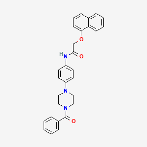 molecular formula C29H27N3O3 B3936139 N-[4-(4-benzoyl-1-piperazinyl)phenyl]-2-(1-naphthyloxy)acetamide 