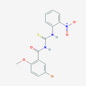 molecular formula C15H12BrN3O4S B3936161 5-bromo-2-methoxy-N-{[(2-nitrophenyl)amino]carbonothioyl}benzamide 