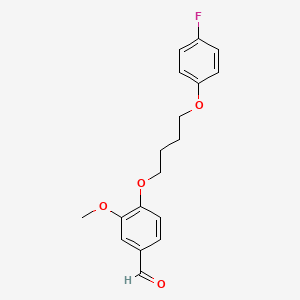 molecular formula C18H19FO4 B3936181 4-[4-(4-fluorophenoxy)butoxy]-3-methoxybenzaldehyde 