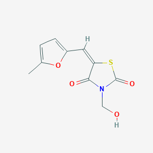 molecular formula C10H9NO4S B393620 3-(Hydroxymethyl)-5-[(5-methyl-2-furyl)methylene]-1,3-thiazolidine-2,4-dione 