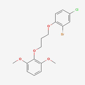 molecular formula C17H18BrClO4 B3936219 2-[3-(2-bromo-4-chlorophenoxy)propoxy]-1,3-dimethoxybenzene 